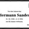 Sander Hermann 1928-1993 Todesanzeige